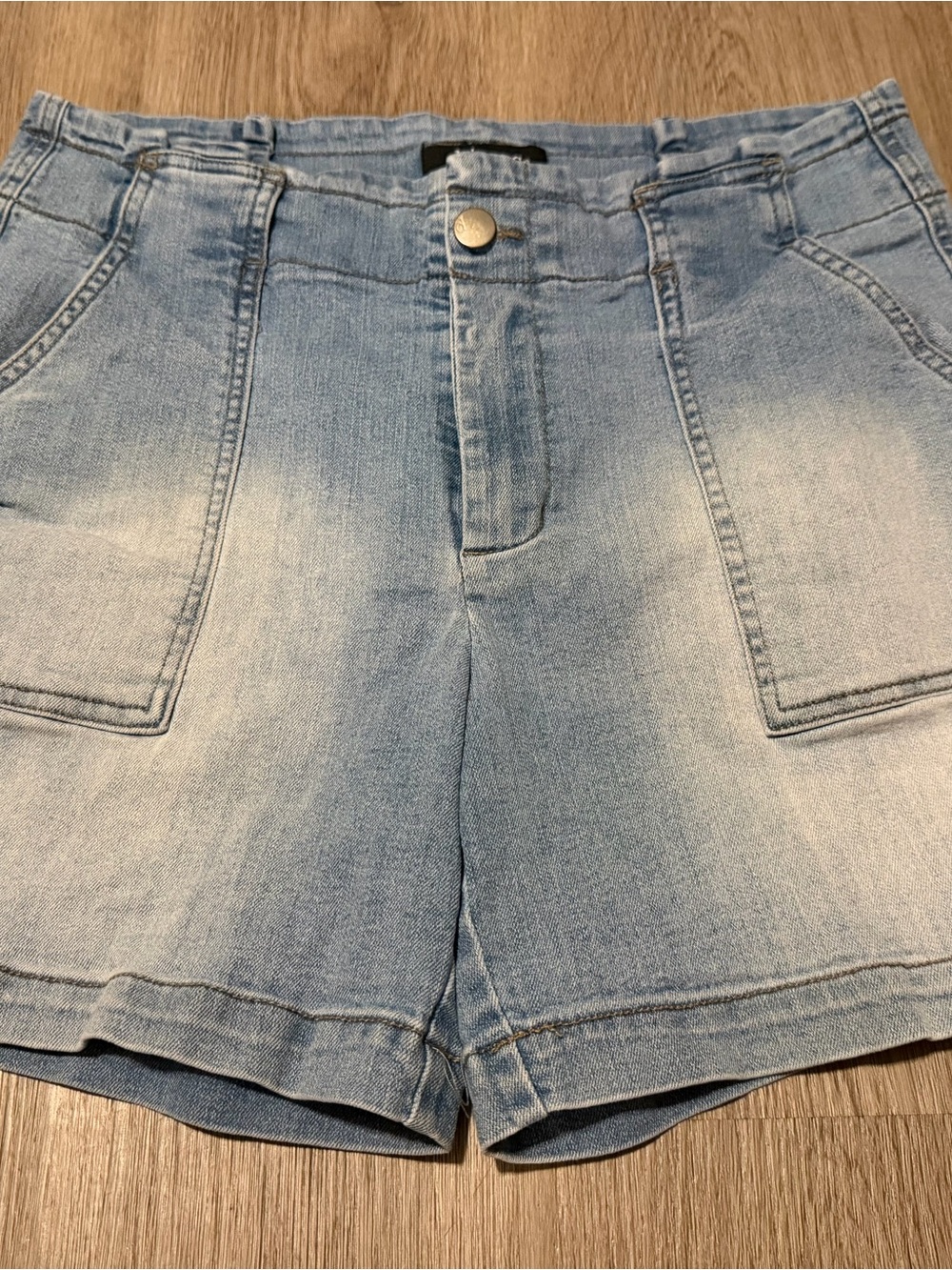 d. jeans Light Blue High-Waist Denim Shorts